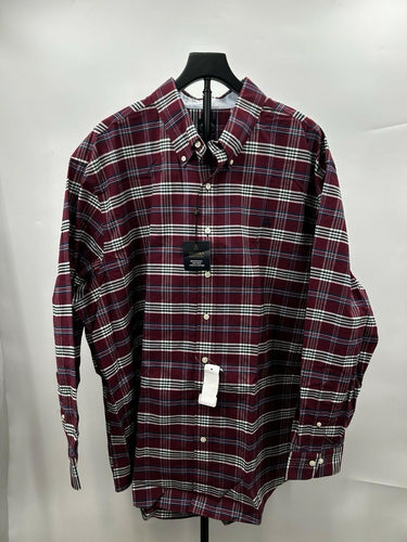 Brooks Brothers Men Red Plaid shirt button-down collar Size 3XL Brooks Brothers