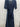 Alex Evenings Navy Wrap Rosette Lace Belted Short Sleeve Evening Gown Size 14 Alex Evenings