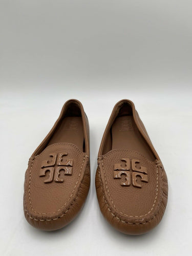 Women’s Tory Burch Lowell 2 Driver Loafers in tan Leather Size 5.5M