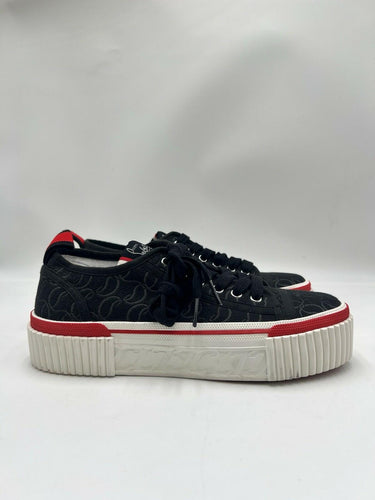 Christian Louboutin Super Pedro CL platform sneaker black canvas Size 38 Christian Louboutin