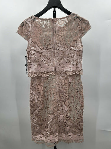 Adrianna Papell Embroidered Lace Popover Woman’s Dress Pink Rose Size 2