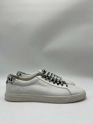 Saint Laurent Andy perforated leather sneakers in Babycat white / Black Size 42 Saint Laurent