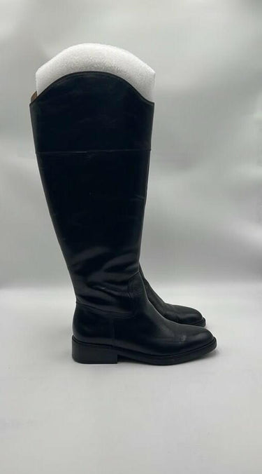 Vince Camuto Women's Librina Wide-Calf 50/50 Stretch Boots Black Leather 7.5M-WC Vince Camuto