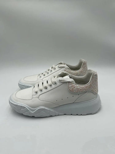 Alexander McQueen Court Trainer sneakers white / metallic pink glitter Size 41 Alexander McQueen