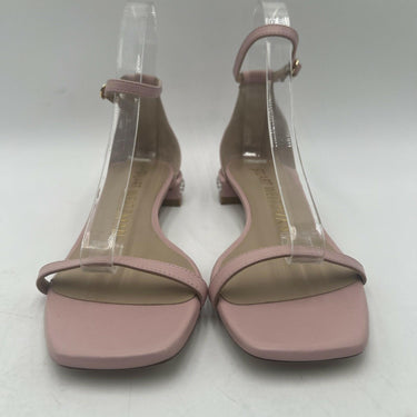 Women’s Stuart Weitzman Nudistcurve Pearl sandals in a pink leather Size 6B Stuart Weitzman