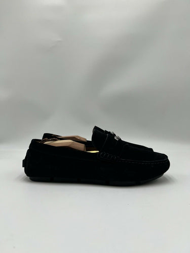 Men’s Versace Medusa driver loafers Black Suede Size 42 Versace
