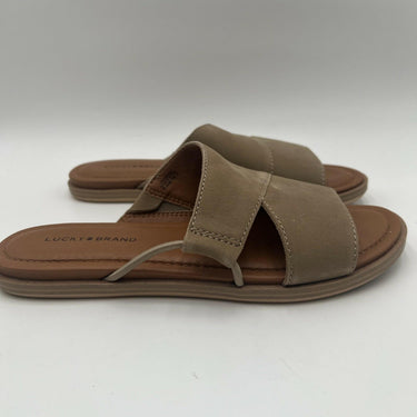 Women's Lucky Brand Nekoda Sandals Dune Leather Size 8.5M Lucky Brand