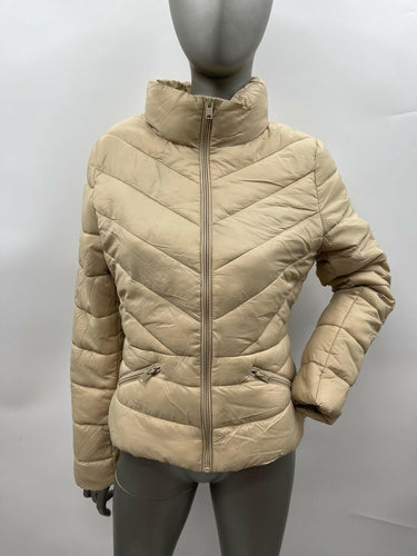 NWT Love Tree Women’s Full Zip Long Sleeve Puffer Jacket, Color Khaki Size M Love Tree