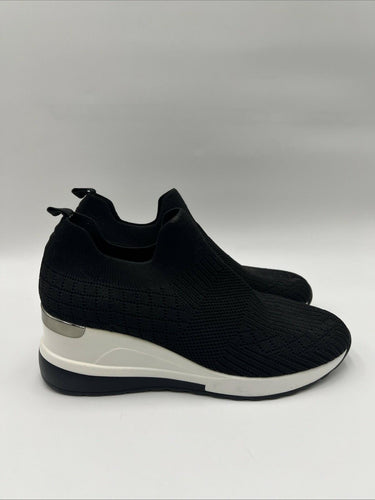 Mix No. 6 Tanna Black Stretch Knit Slip-On Wedge Sneaker Size 8M Mix No. 6