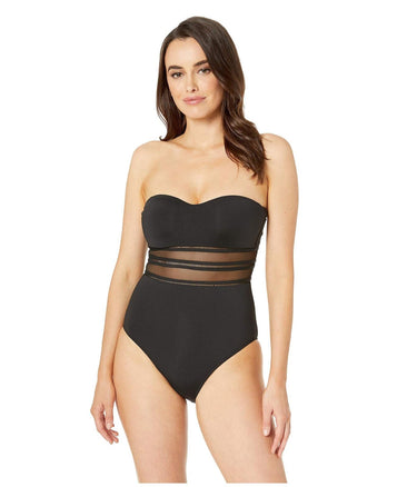 JETS by Jessika Allen Women's Aspire Bandeau One Piece Swimsuit, Black Size 6 Jets by Jessika Allen