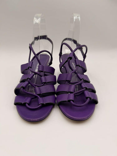Salvatore Ferragamo Sirmio Purple leather sandals Heel Size 7C