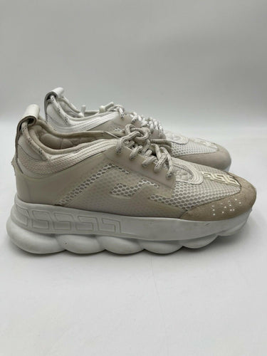 Men’s Versace Chain Reaction sneakers in white mesh and suede Size 41 Versace