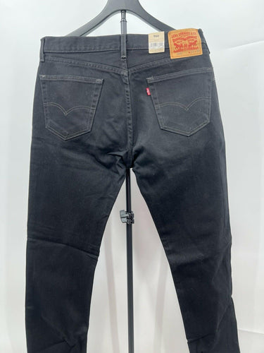 Levi's 505 Regular Straight Leg Jeans Black Mens Straight Denim NWT - Size 33x32