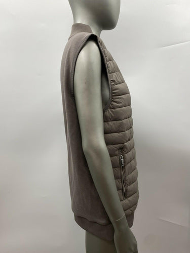 NWT Women’s Tahari Full Zip Sleeveless Puffer Vest Color Gray Size M Tahari