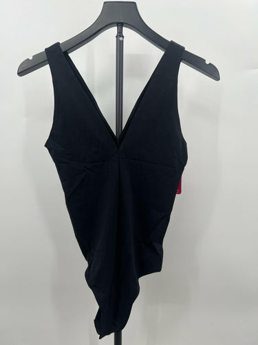 Commando Butter Luxe Deep V Bodysuit BDS042 Black Sleeveless Thong NWT Size M Commando