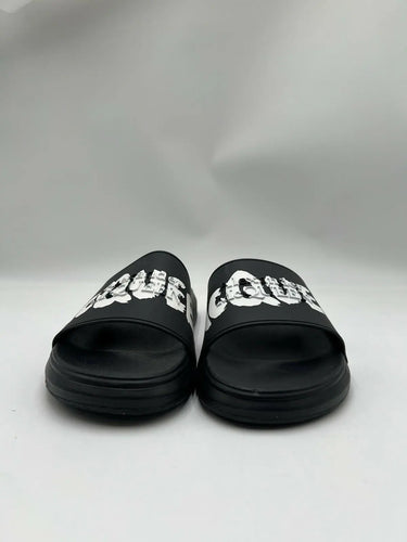 Alexander McQueen Graffiti Logo black rubber pool slide Size 42 M Alexander Mcqueen