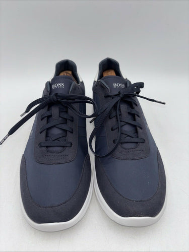 Men's BOSS Extreme Logo Running Low Top Lace Up Shoes Navy Blue Size 44