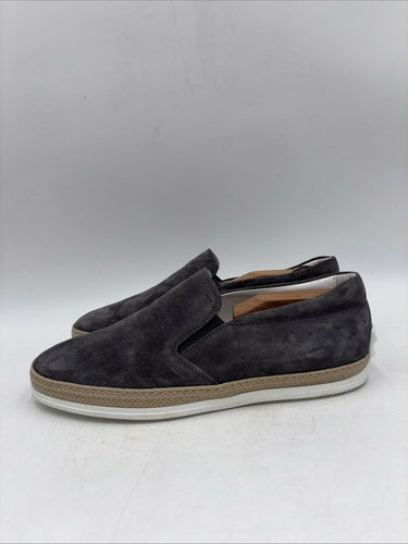 Tod's Men’s Suede Loafers Shoes Espadrille Gray Size 7.5 UK Tod's