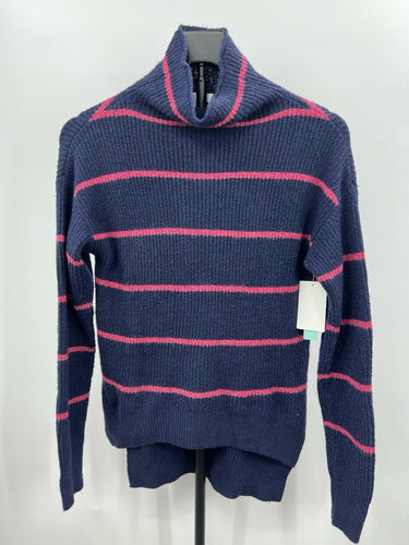 Abound Womens Purple Pink Striped Long Sleeve Turtleneck Pullover Sweater XXS Abound