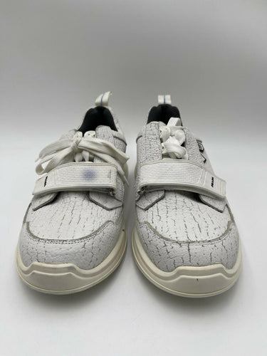 Men’s Prada Mechano White Leather Mid Strap sneakers Size 8UK PRADA