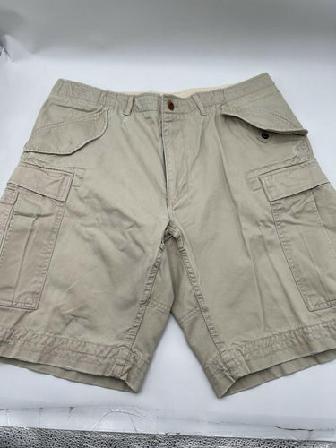 Polo Ralph Lauren Cargo Shorts Mens Khaki Tan 100% Cotton Utility Hike 38 Polo Ralph Lauren
