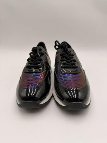 Giuseppe Zanotti Jimy Iridescent Leather Men Sneakers Multicolor Metallic Size 40