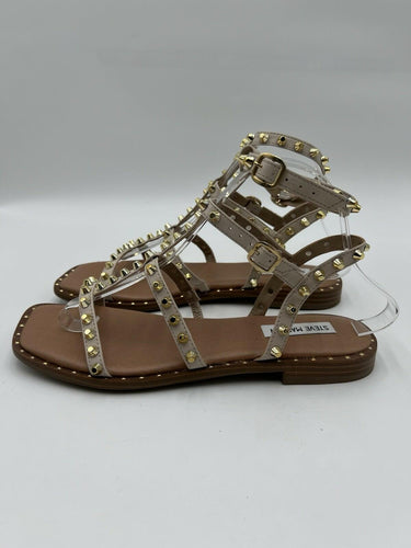 Steve Madden Sunnie Studded Gladiator Sandals Beige Blush Size 8.5
