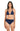 La Blanca Women's Rouched Halter Bikini Swimsuit Top, Indigo Size 10 La Blanca