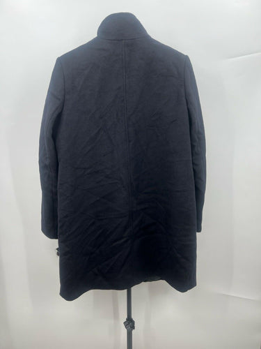 Lauren Ralph Lauren Coat Womens Navy Wool Blend Tab Front Buckle Military Pea 10 Lauren