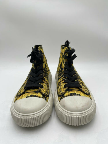 Men’s Versace Greca Barocco Canvas High Top Sneakers Size 41 Versace