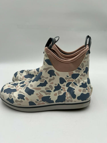 Xtratuf Ankle Deck Boot Ivory Duck Camo Waterproof Size 10