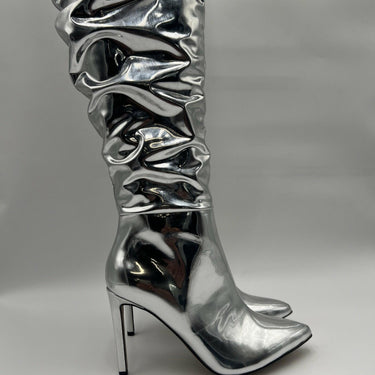 INC Iyonna Women’s Slouchy Over-The-Knee Boots Silver Size 7.5M INC International Concepts