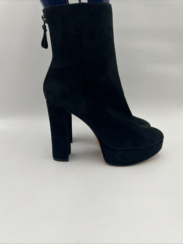 Alexandre Birman Rachel suede Block Heels zip booties Size 40.5 Alexandre Birman