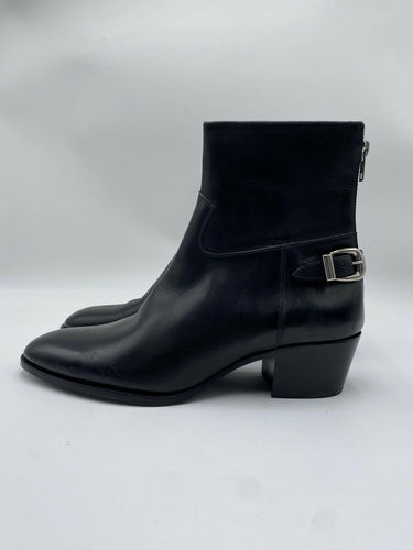 Men’s Celine BACK BUCKLE ZIPPED ISAAC BLACK LEAGHER BOOT SIZE 40