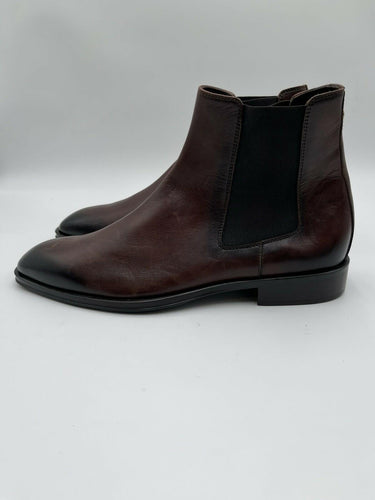 CAVALLI CLASS BY ROBERTO CAVALLI Men's Leather Chelsea Boots In Brown Size 43.5