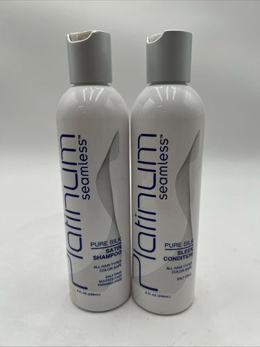 Platinum Seamless Pure Silk Satin Shampoo & Conditioner 8oz Platinum