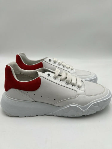 Women’s Alexander McQueen Court Trainer sneakers in white and lust red Size 38.5 Alexander McQueen