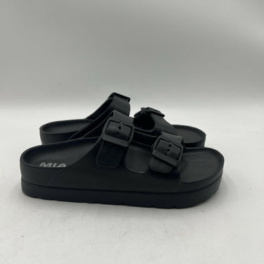 Women’s MIA Libbie Double Buckle Black EVA Slides Size 6 MIA