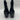Mix No. 6 EVYLIN Black Embossed Synthetic Square Toe Side Zip Ankle Boots, 8 Mix No. 6