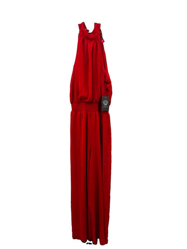 Vince Camuto Women's Halter Tie-Back Wide-Leg Jumpsuit - Ultra Red Size S Vince Camuto