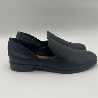 Lucky Brand Women's Ellopy Cutout Flat Loafers Black Leather Size 7M Lucky Brand