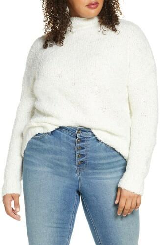 Women's Bp. Funnel Neck Boucle Sweater, Size X-Large - Ivory BP.