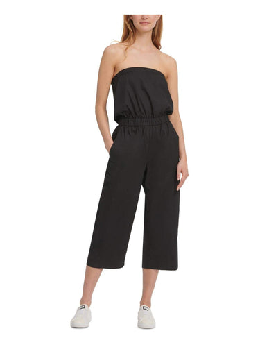 DKNY Strapless Jumpsuit Black LG DKNY