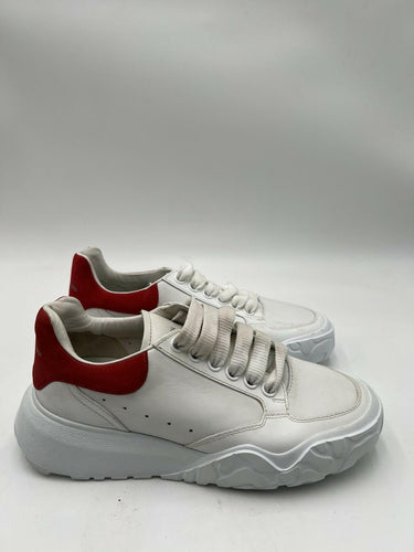 Alexander McQueen Court Trainer in White and Red Leather Size 36 Alexander McQueen