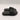 Alexander McQueen Women's black rubber logo embossed slides Size 37 Alexander Mcqueen