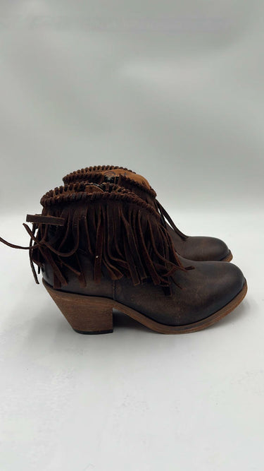 CORRAL Women's Western Fringes Round Toe Bootie Size 7.5M Corral Boots
