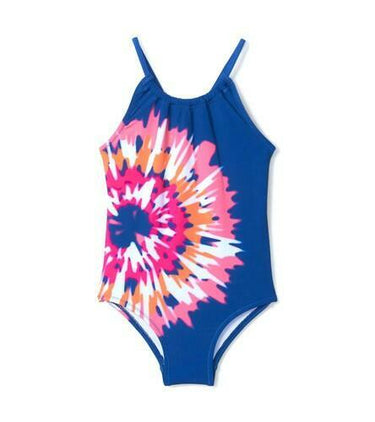 Hatley Girls One Piece Swimsuit, Shibori Tie Dye, 12 Years US Hatley