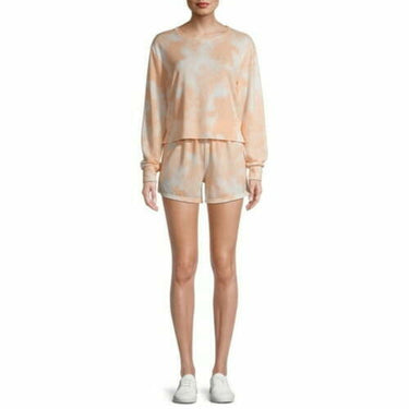 Catherine Malandrino Women's French Terry Sweatshirt and Shorts, 2-Piece set M Catherine Malandrino