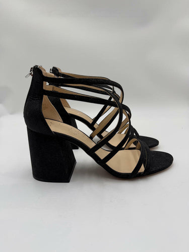 Women's Jessica Simpson Rasima Sandal Black Micro Flash Size 11W Jessica Simpson