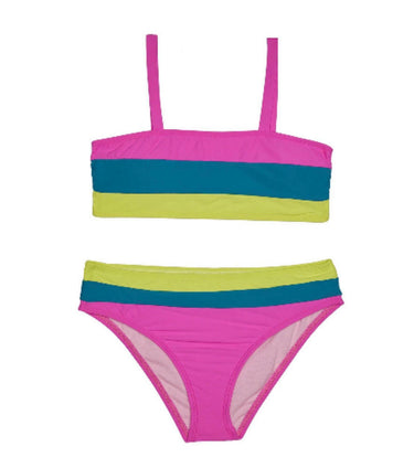 Beach Lingo Womens Venice Beach Bandeau Two-Piece Set (Big Kids) Neon Orchid 16 Beach Lingo